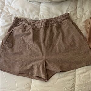 Beyond Yoga Light Brown Athletic Shorts